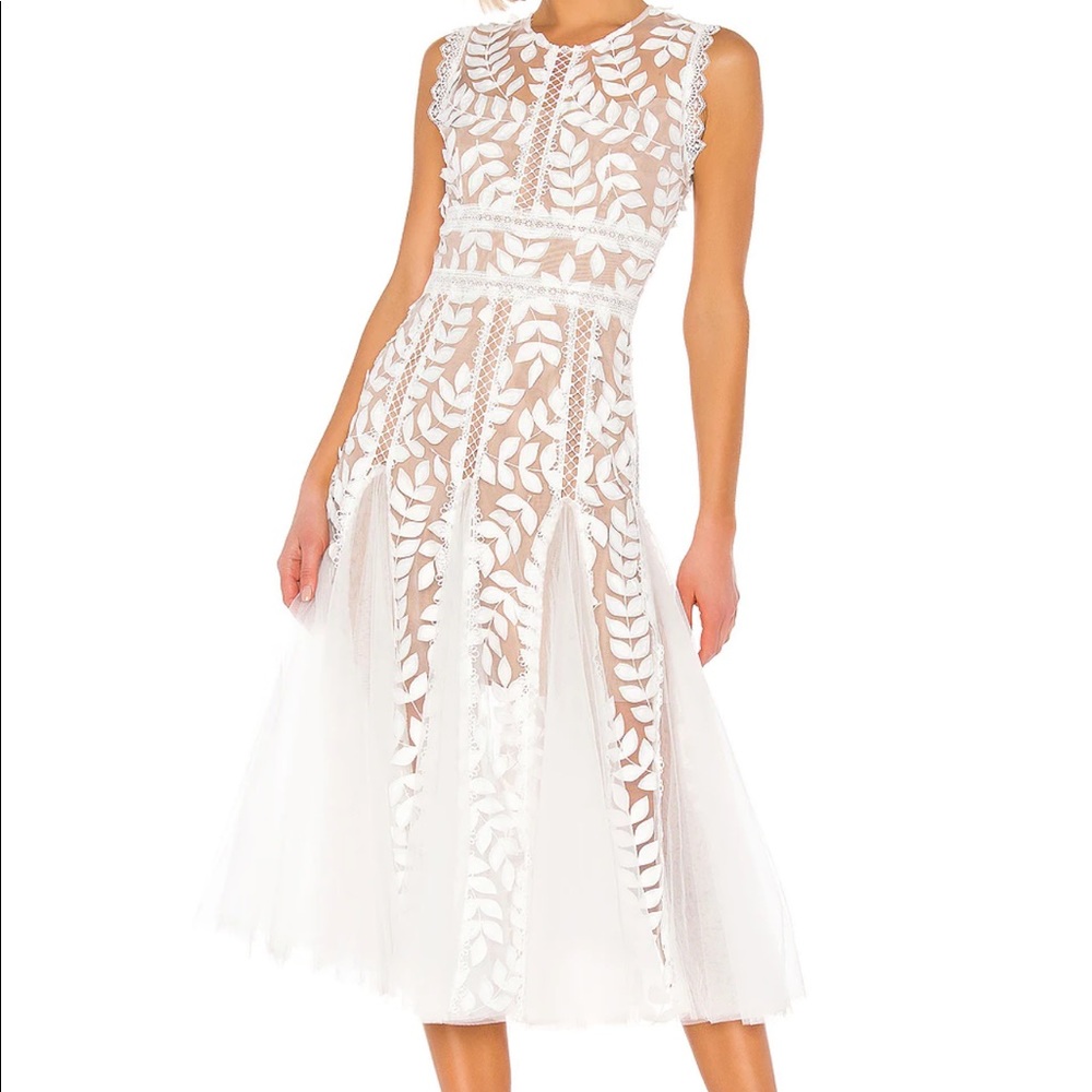 Bronx & Banco Saba Blanc Midi Dress in White